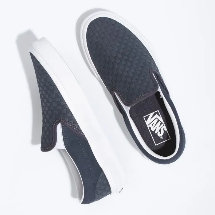 Classics Shoes MenWomen Vans Emboss Mini Check Classic SlipOn India Inktrue White Classics Shoes MenWomen Vans Emboss Mini Check Classic SlipOn India Inktrue White