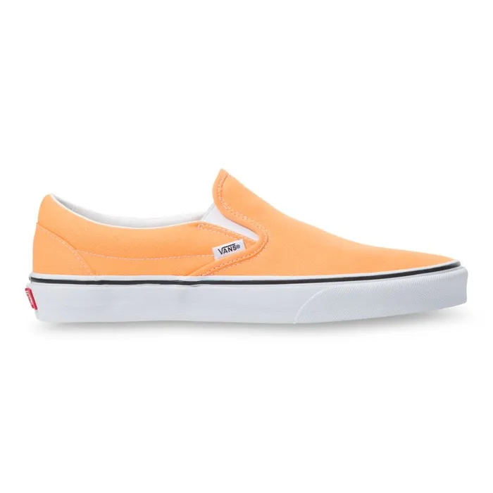 Classics Shoes MenWomen Vans Neon SlipOn Blazing Orangetrue White Classics Shoes MenWomen Vans Neon SlipOn Blazing Orangetrue White