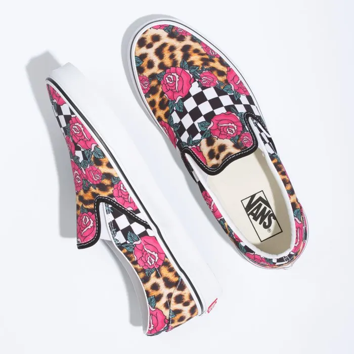 Classics Shoes MenWomen Vans RoseAnimal Check Classic SlipOn True Whitemulti Classics Shoes MenWomen Vans RoseAnimal Check Classic SlipOn True Whitemulti