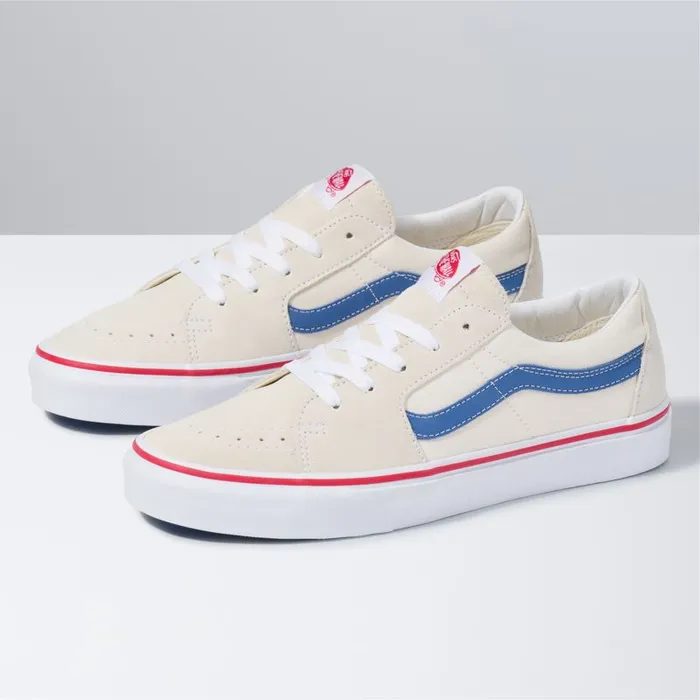 Classics Shoes MenWomen Vans Sk8Low Classic Whitenavy