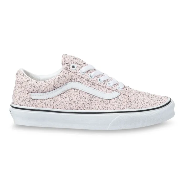 Classics Shoes Women Vans Boucle Old Skool Pink Speckletrue White Classics Shoes Women Vans Boucle Old Skool Pink Speckletrue White