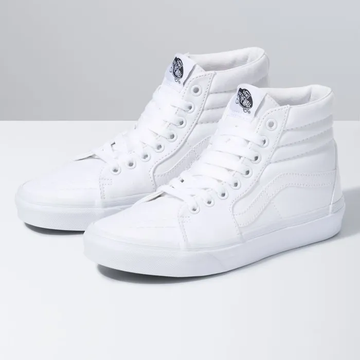 Classics Shoes Women Vans Canvas Sk8Hi True White