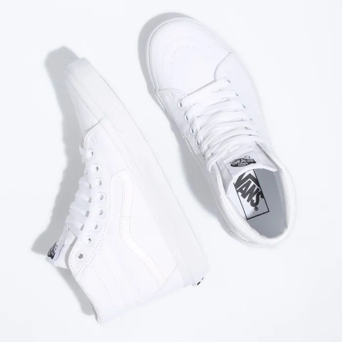 Classics Shoes Women Vans Canvas Sk8Hi True White Classics Shoes Women Vans Canvas Sk8Hi True White