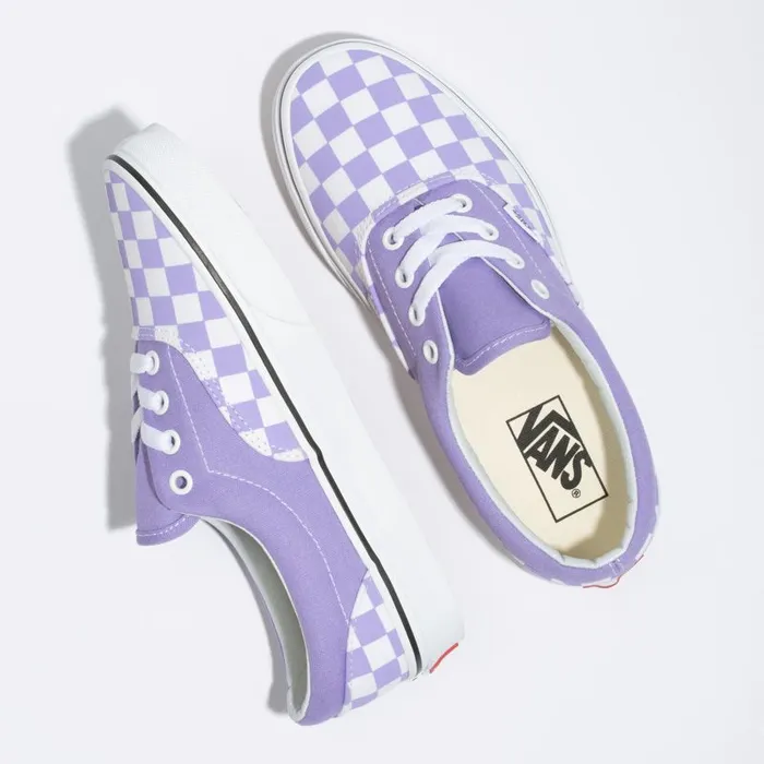 Classics Shoes Women Vans Checkerboard Era Violet Tuliptrue White Classics Shoes Women Vans Checkerboard Era Violet Tuliptrue White
