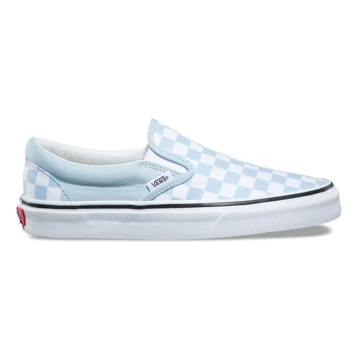 Classics Shoes Women Vans Checkerboard SlipOn Baby Bluetrue White