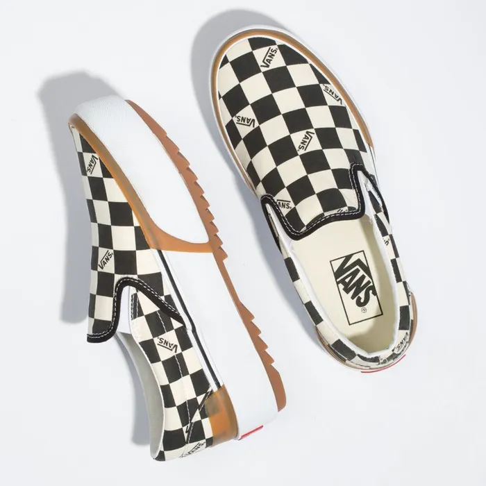 Classics Shoes Women Vans Checkerboard SlipOn Stacked Multitrue White Classics Shoes Women Vans Checkerboard SlipOn Stacked Multitrue White
