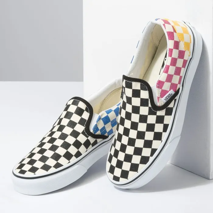 Classics Shoes Women Vans Glitter Check Classic SlipOn Multitrue White Classics Shoes Women Vans Glitter Check Classic SlipOn Multitrue White