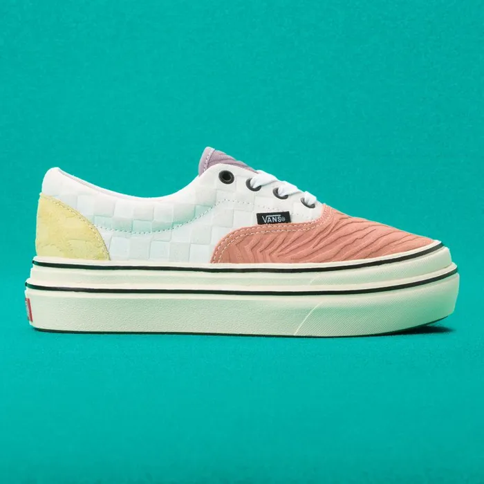 Classics Shoes Women Vans Mixed Media Super ComfyCush Era Antique Whitemulti Classics Shoes Women Vans Mixed Media Super ComfyCush Era Antique Whitemulti