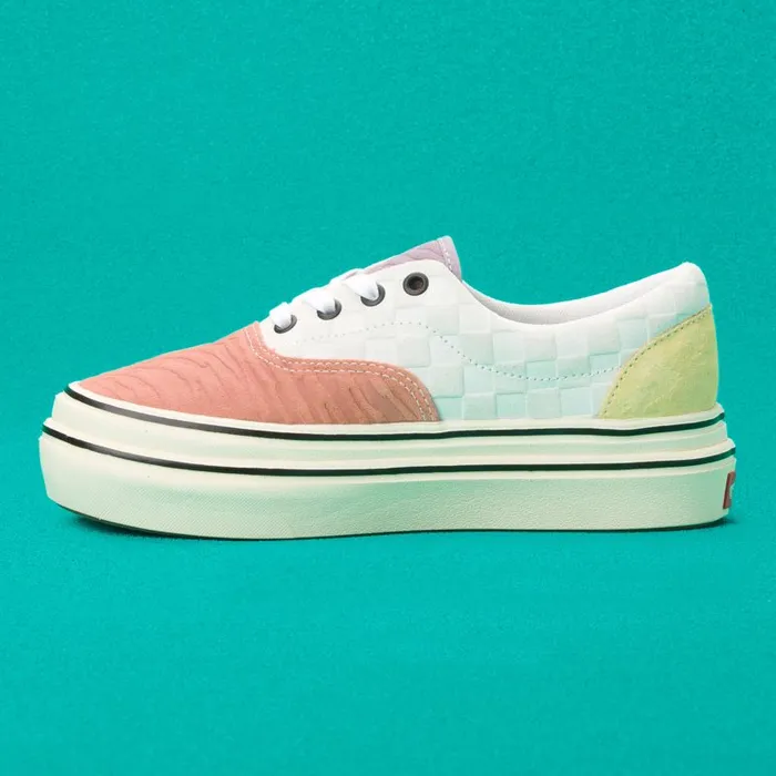 Classics Shoes Women Vans Mixed Media Super ComfyCush Era Antique Whitemulti Classics Shoes Women Vans Mixed Media Super ComfyCush Era Antique Whitemulti