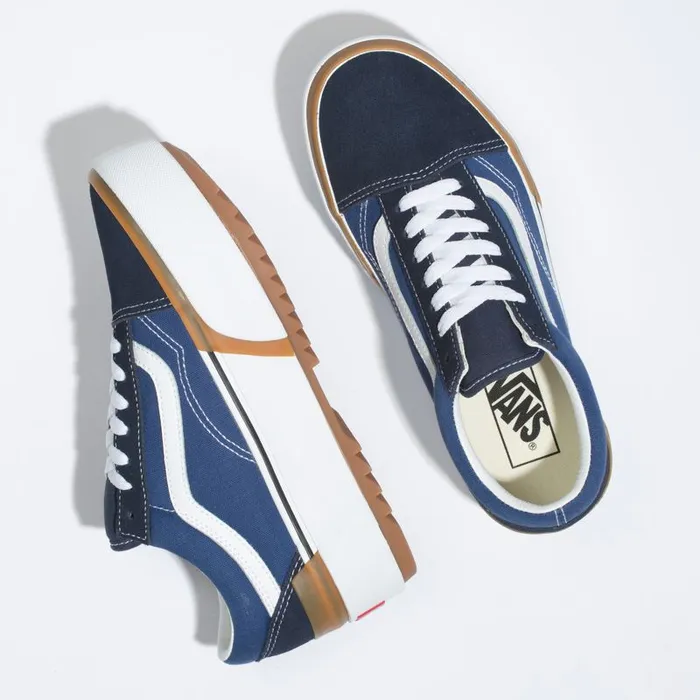 Classics Shoes Women Vans Old Skool Stacked Navytrue White Classics Shoes Women Vans Old Skool Stacked Navytrue White