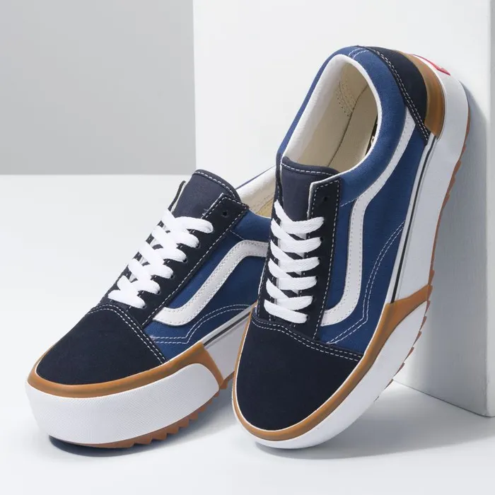 Classics Shoes Women Vans Old Skool Stacked Navytrue White Classics Shoes Women Vans Old Skool Stacked Navytrue White