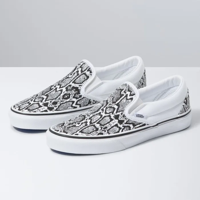 Classics Shoes Women Vans Python SlipOn Whitetrue White Classics Shoes Women Vans Python SlipOn Whitetrue White