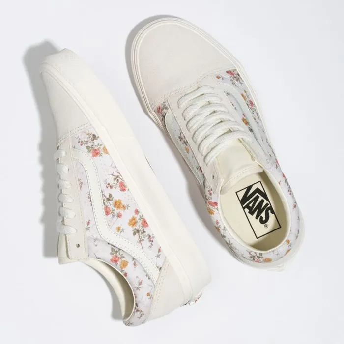 Classics Shoes Women Vans Vintage Old Skool Floralmarshmallow Classics Shoes Women Vans Vintage Old Skool Floralmarshmallow