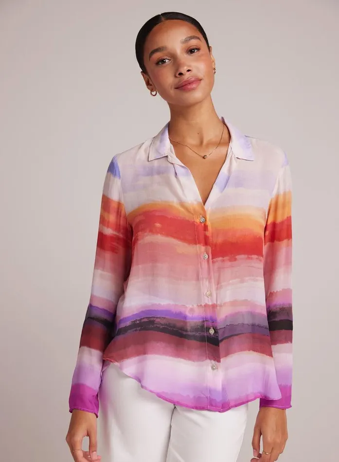 Clean Shirt 8211 Canyon Stripe Print Women Bella Dahl Long Sleeve Clean Shirt 8211 Canyon Stripe Print Women Bella Dahl Long Sleeve