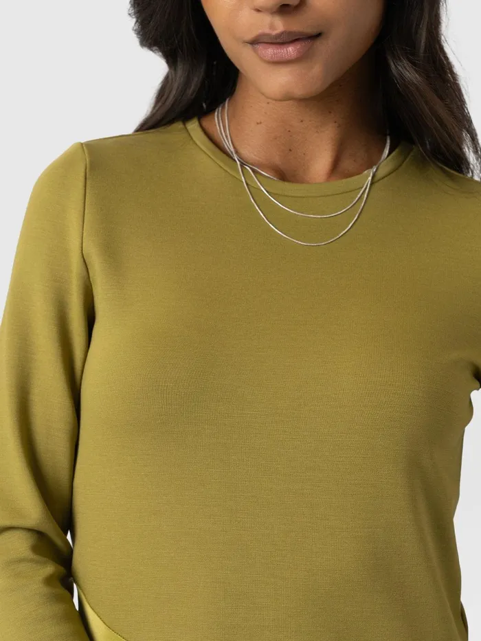 Cleo Asymmetric Dress 8211 Olive Olive Women Saint And Sofia Dresses