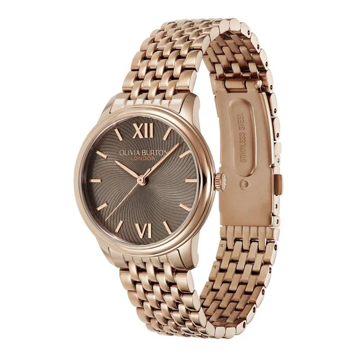 Color Dial Watches Women Olivia Burton 32mm Swirl Mushroom and Rose Gold Bracelet Watch