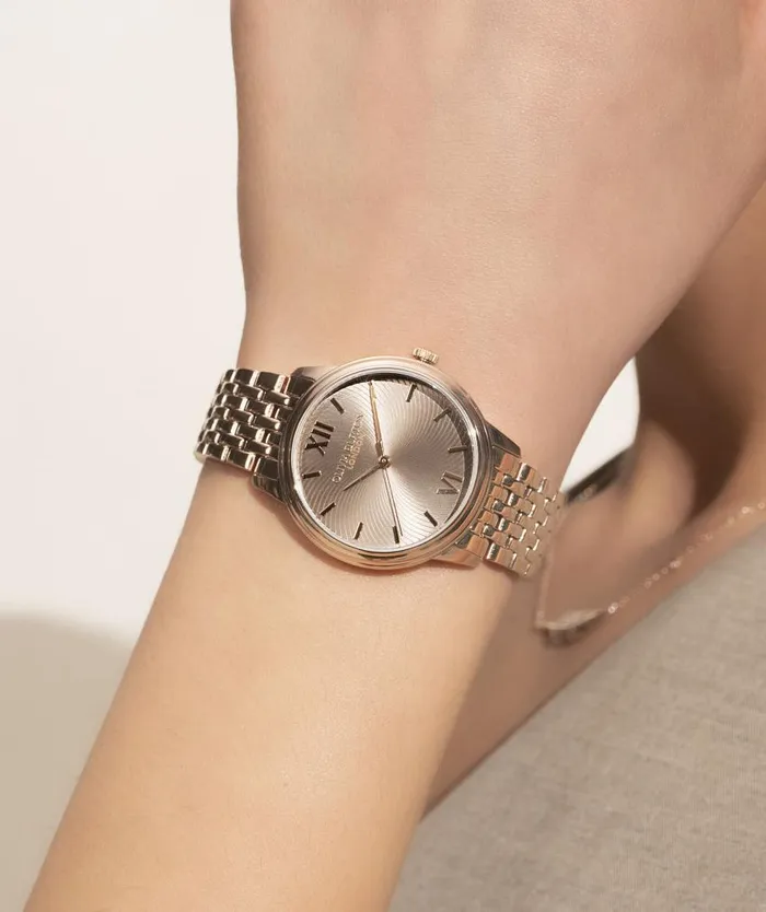 Color Dial Watches Women Olivia Burton 32mm Swirl Mushroom and Rose Gold Bracelet Watch