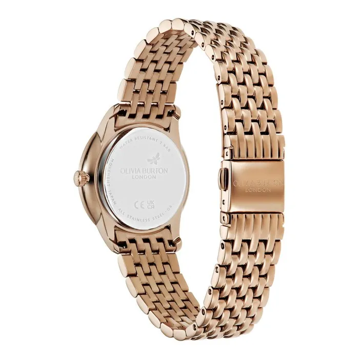 Color Dial Watches Women Olivia Burton 32mm Swirl Mushroom and Rose Gold Bracelet Watch