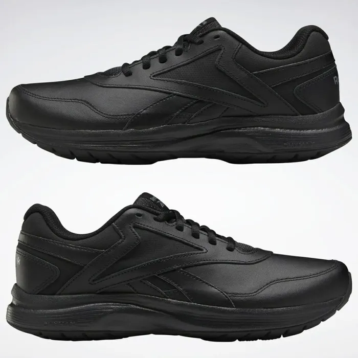 Comfortable Shoes Womens Reebok Walk Ultra 7 DMX MAX Wide Shoes Black Cold Grey Collegiate Royal