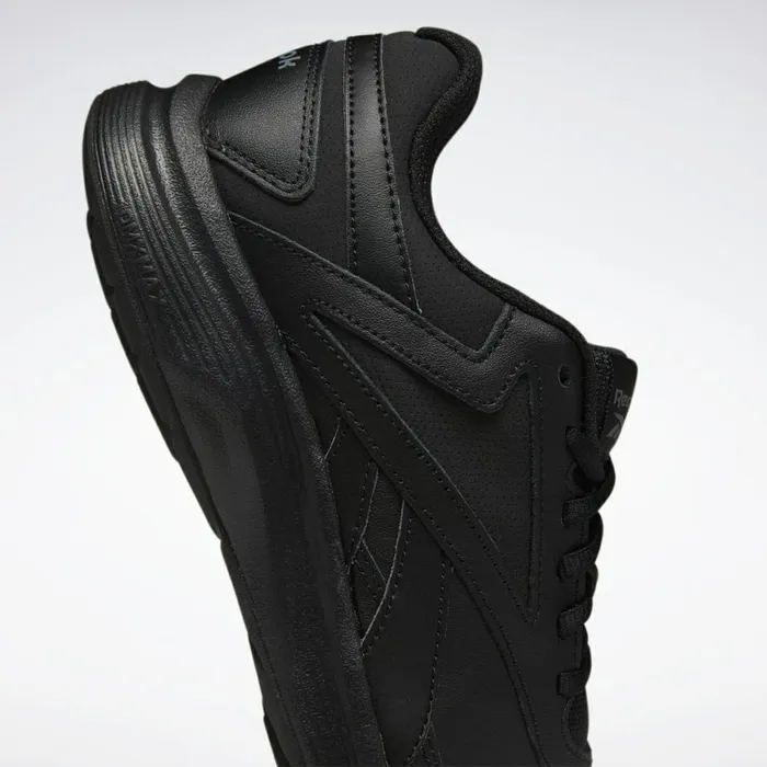 Comfortable Shoes Womens Reebok Walk Ultra 7 DMX MAX Wide Shoes Black Cold Grey Collegiate Royal