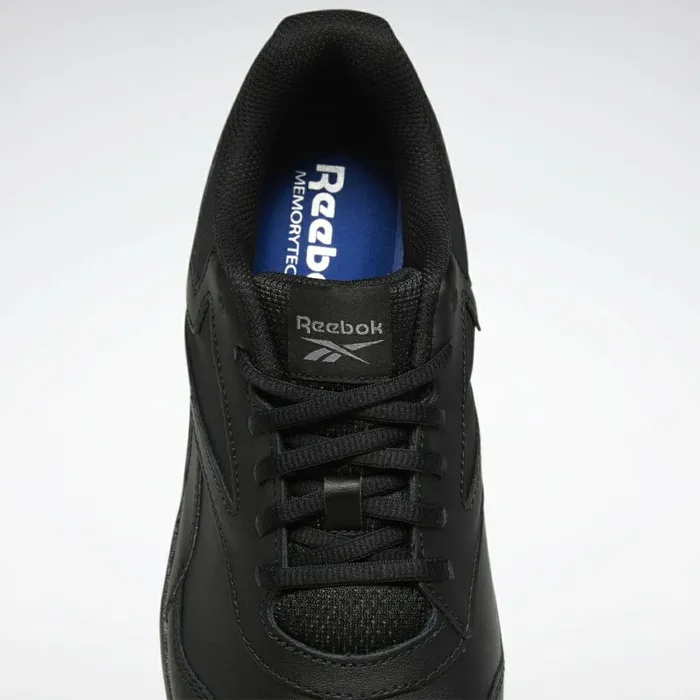 Comfortable Shoes Womens Reebok Walk Ultra 7 DMX MAX Wide Shoes Black Cold Grey Collegiate Royal