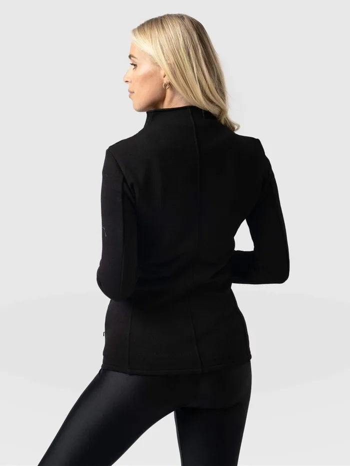 Cotton Biker Jacket 8211 Black Black Women Saint And Sofia Coats and Jackets