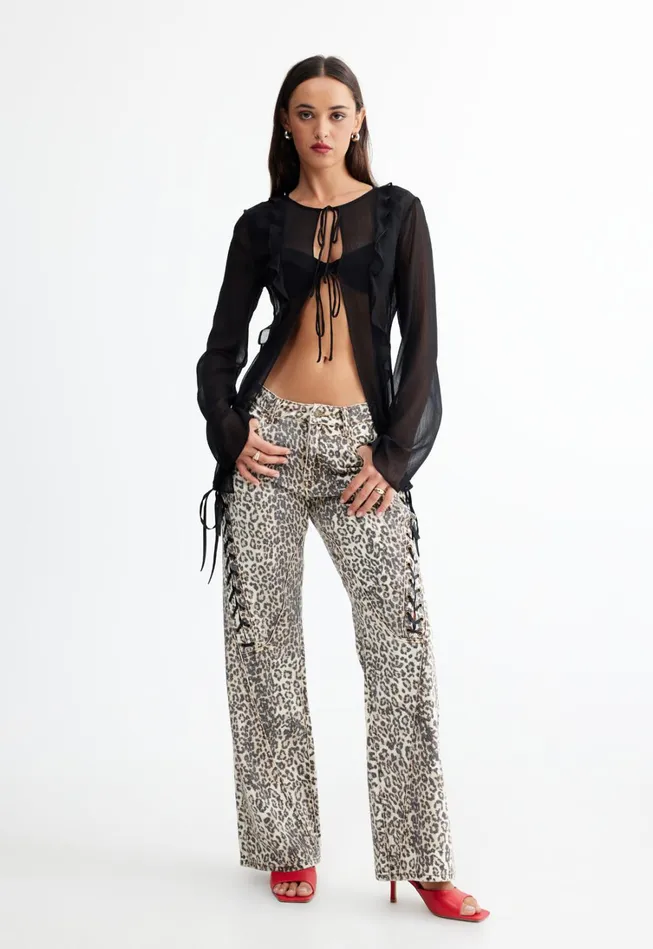 Cover Ups Women Lioness Fashion BARELY THERE TIE TOP Onyx