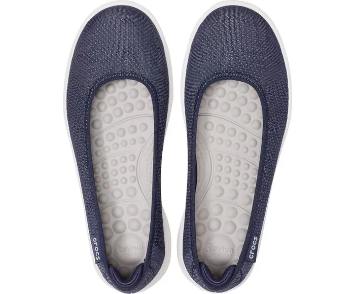 Crocs Flats Crocs Reviva Flat Navy White 8211 Women
