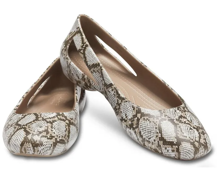 Crocs Flats Crocs Sloane Graphic Flat Mushroom 8211 Women