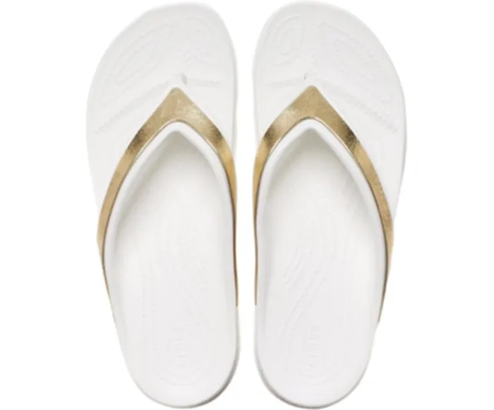 Crocs FlipFlops Crocs Sloane Shine Wedge Flip White 8211 Women