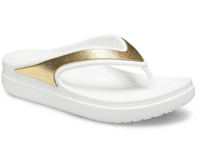 Crocs FlipFlops Crocs Sloane Shine Wedge Flip White 8211 Women
