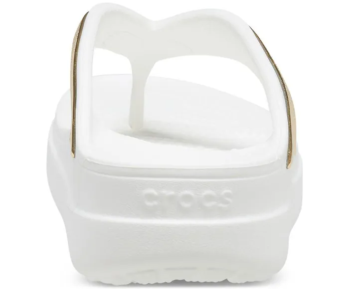 Crocs FlipFlops Crocs Sloane Shine Wedge Flip White 8211 Women