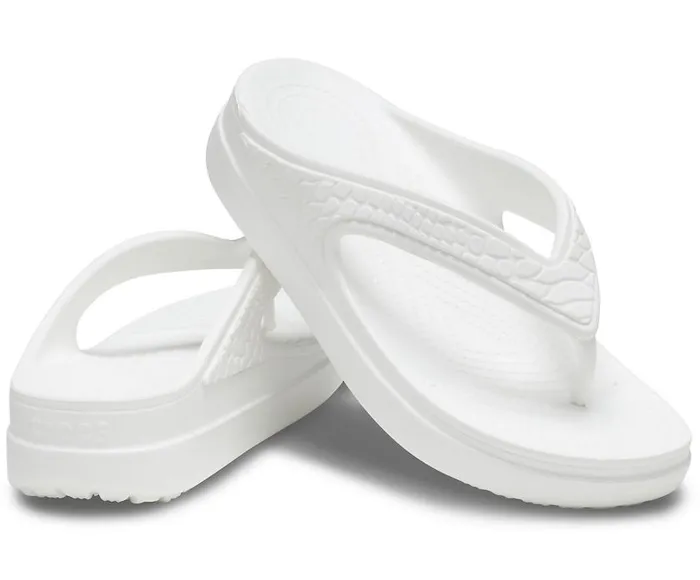 Crocs FlipFlops Crocs Sloane Snake Wedge Flip White 8211 Women