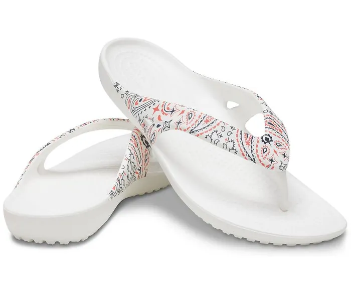 Crocs FlipFlops Kadee II Americana Paisley Flip White Multi 8211 Women