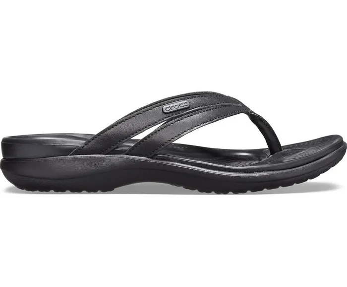 Crocs Sandals Capri Basic Strappy Flip Black Black 8211 Women