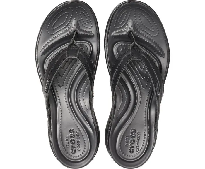 Crocs Sandals Capri Basic Strappy Flip Black Black 8211 Women