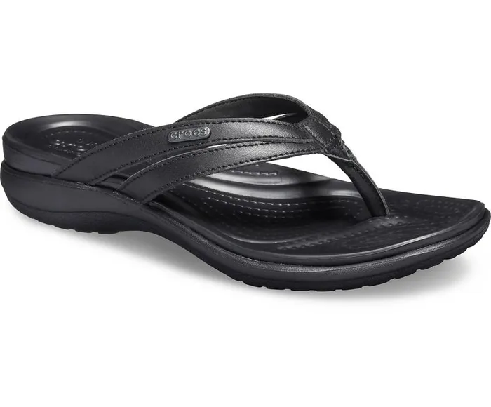 Crocs Sandals Capri Basic Strappy Flip Black Black 8211 Women
