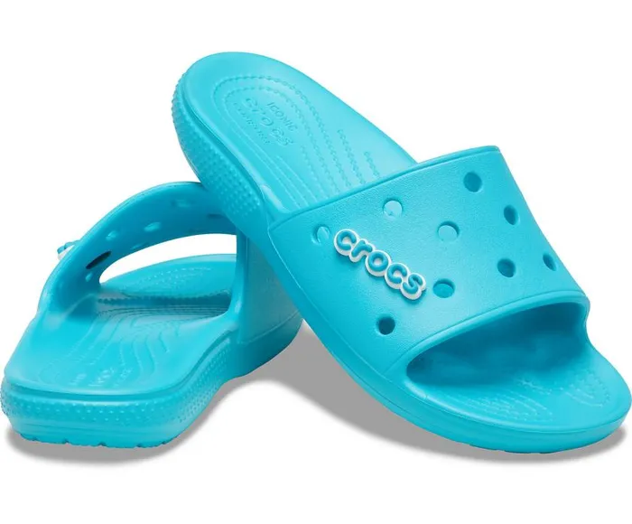 Crocs Sandals Classic Crocs Slide Digital Aqua 8211 WomenMen