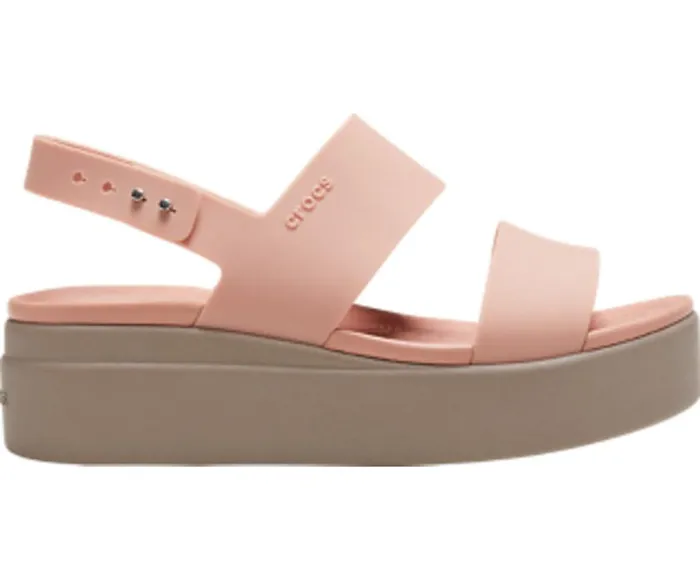 Crocs Sandals Crocs Brooklyn Low Wedge Pale Blush Mushroom 8211 Women