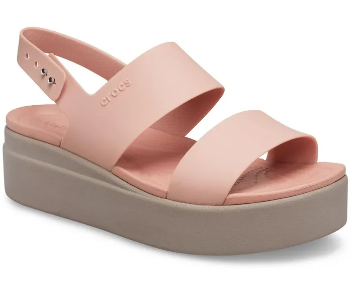 Crocs Sandals Crocs Brooklyn Low Wedge Pale Blush Mushroom 8211 Women