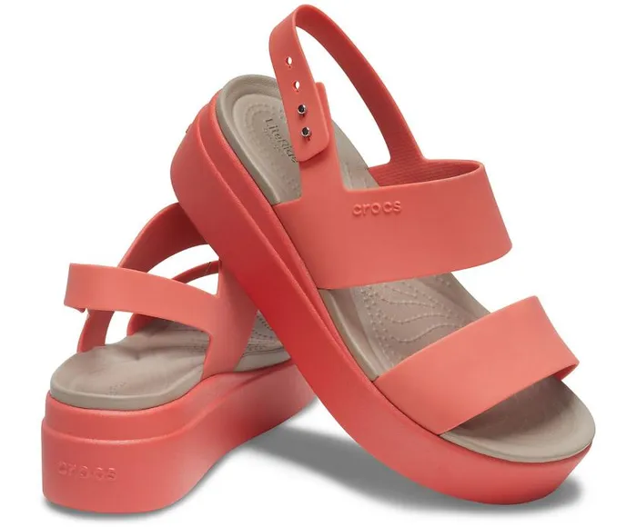 Crocs Sandals Crocs Brooklyn Low Wedge Spicy Orange Spicy Orange 8211 Women