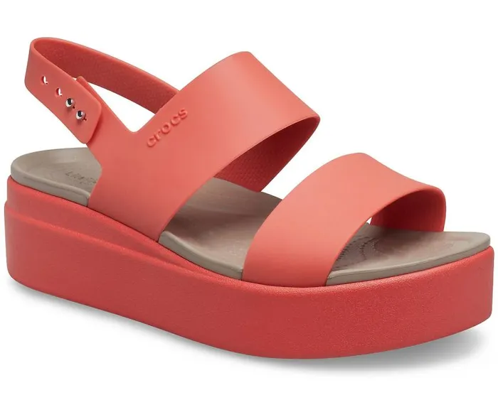 Crocs Sandals Crocs Brooklyn Low Wedge Spicy Orange Spicy Orange 8211 Women