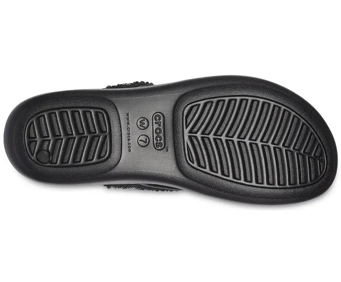 Crocs Sandals Crocs Monterey Shimmer Wedge Flip Black 8211 Women
