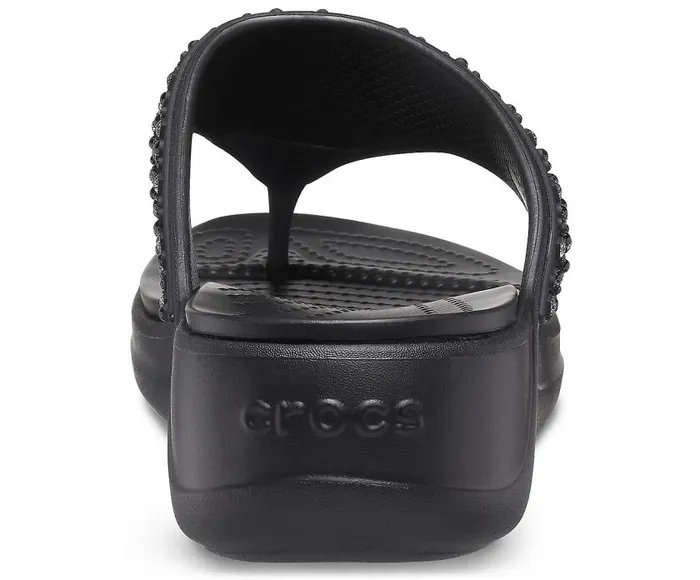Crocs Sandals Crocs Monterey Shimmer Wedge Flip Black 8211 Women