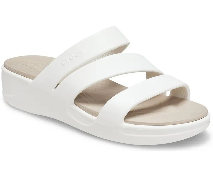 Crocs Sandals Crocs Monterey Strappy Wedge Oyster 8211 Women