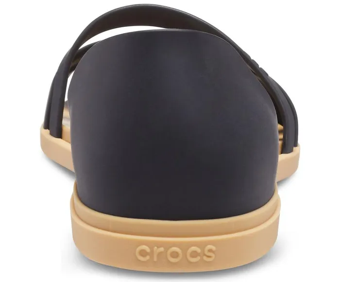 Crocs Sandals Crocs Tulum Open Flat Black Tan 8211 Women