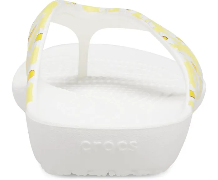Crocs Sandals Kadee II Printed Flip White Yellow Daisy 8211 Women