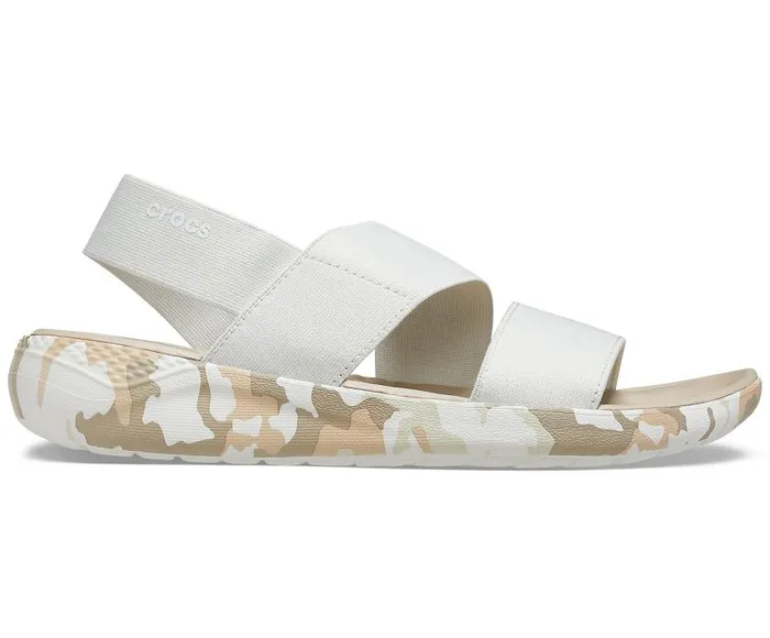 Crocs Sandals LiteRide Printed Camo Stretch Sandal Almost White 8211 Women