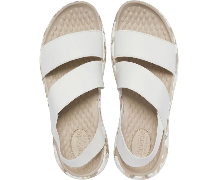 Crocs Sandals LiteRide Printed Camo Stretch Sandal Almost White 8211 Women