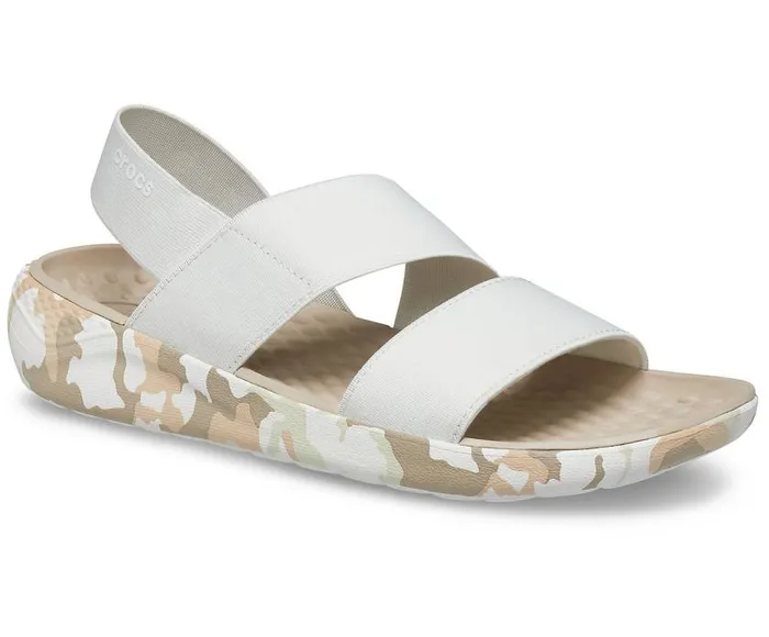 Crocs Sandals LiteRide Printed Camo Stretch Sandal Almost White 8211 Women